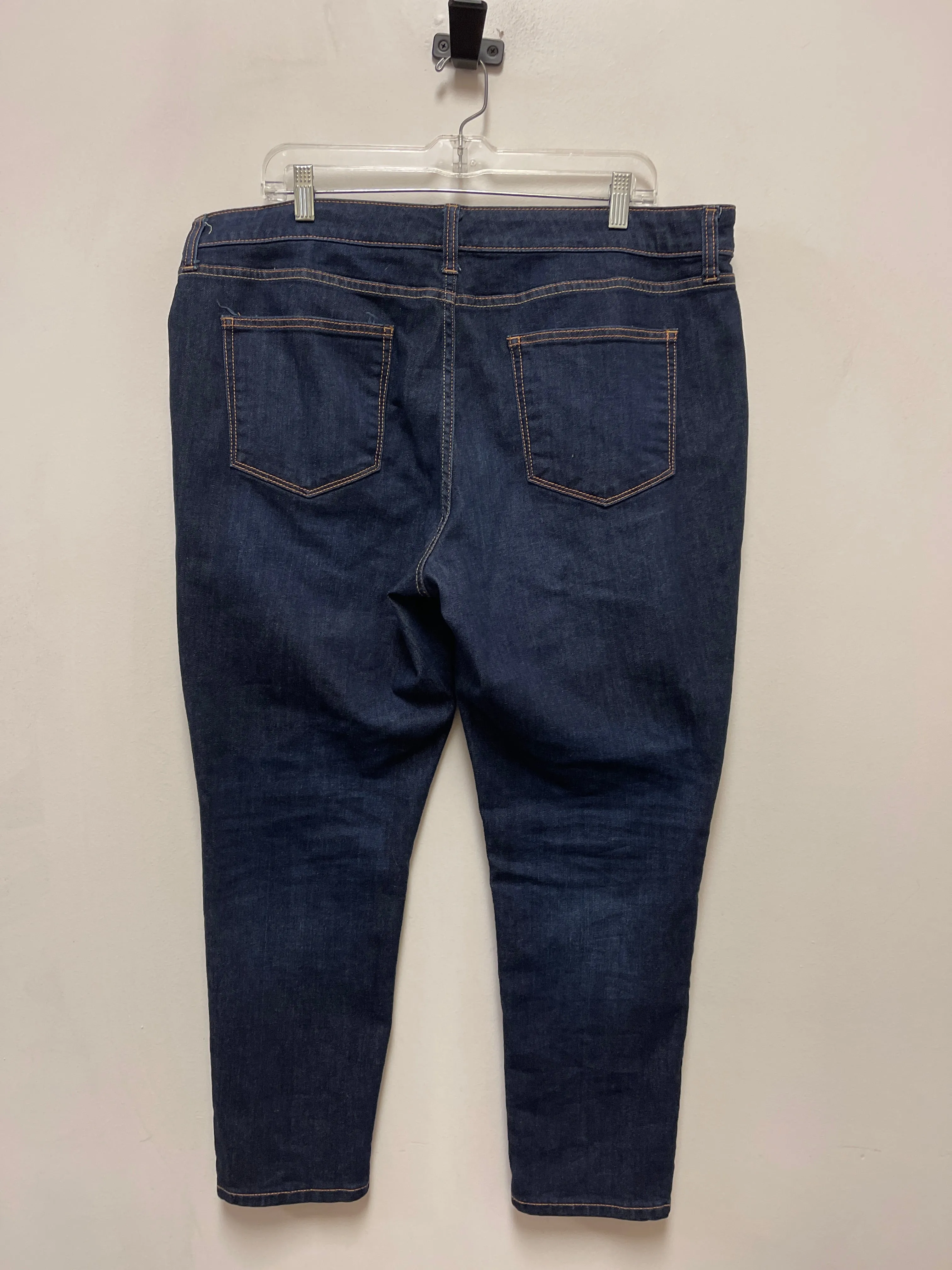 Jeans Skinny By St Johns Bay In Blue Denim, Size: 18