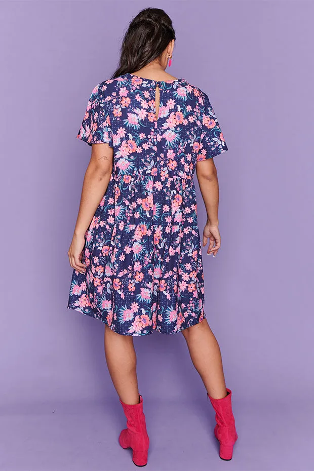 Lisbon Adorned Floral Dress