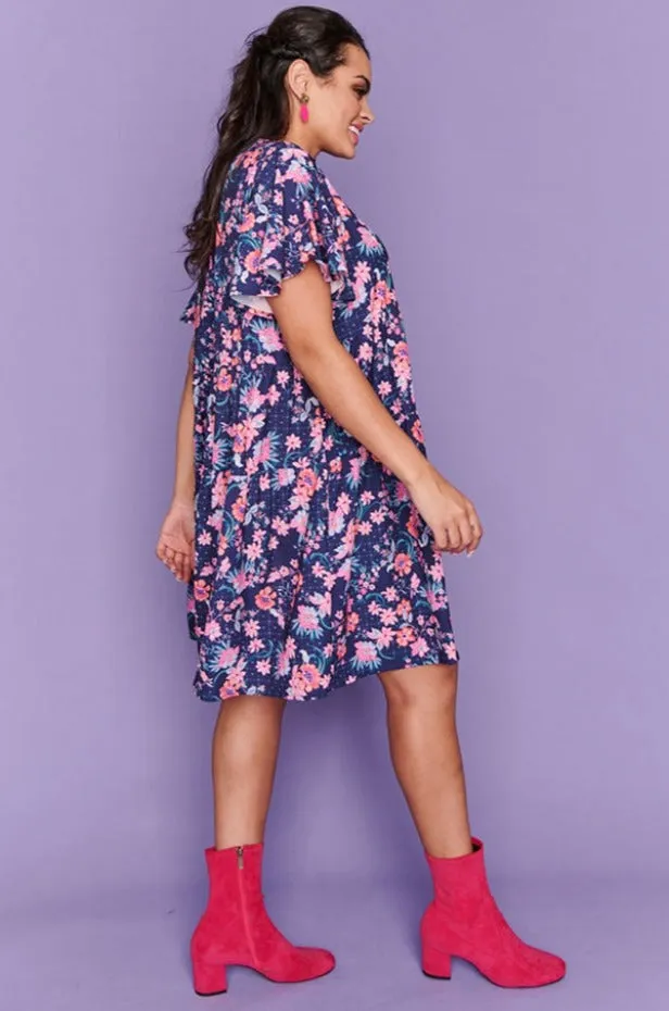 Lisbon Adorned Floral Dress