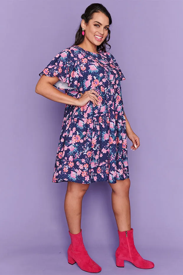 Lisbon Adorned Floral Dress