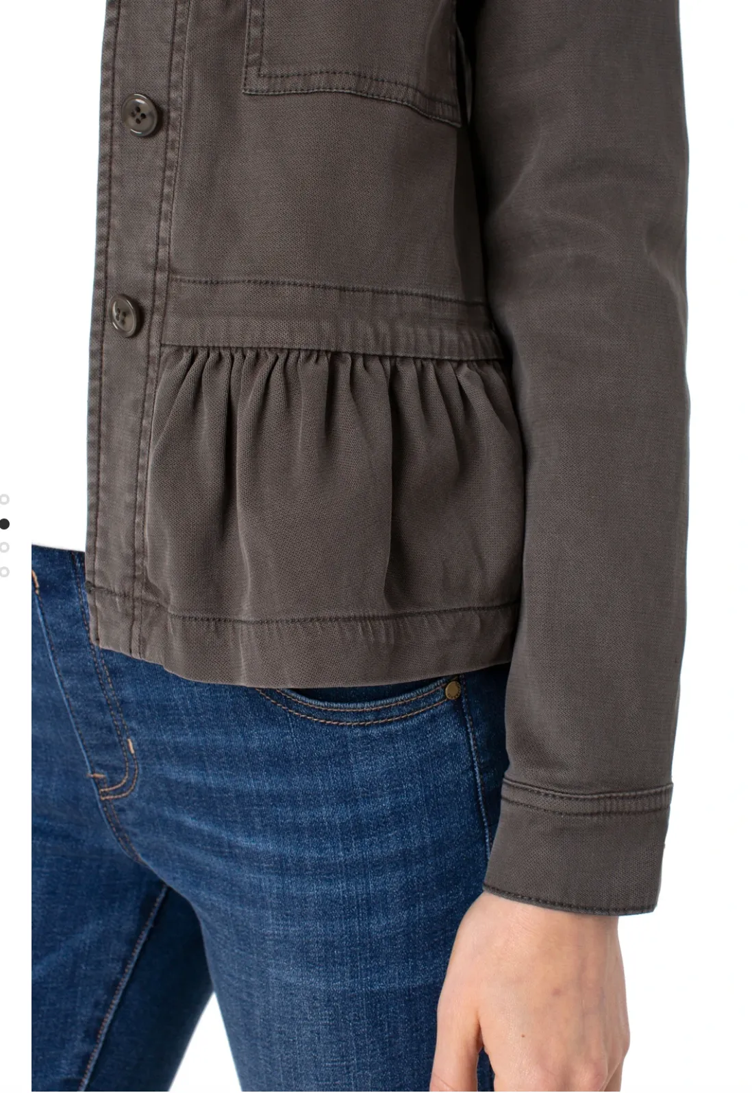 Liverpool Cargo Jacket with Peplum Hem