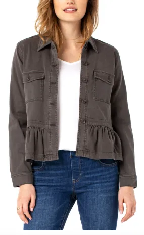 Liverpool Cargo Jacket with Peplum Hem