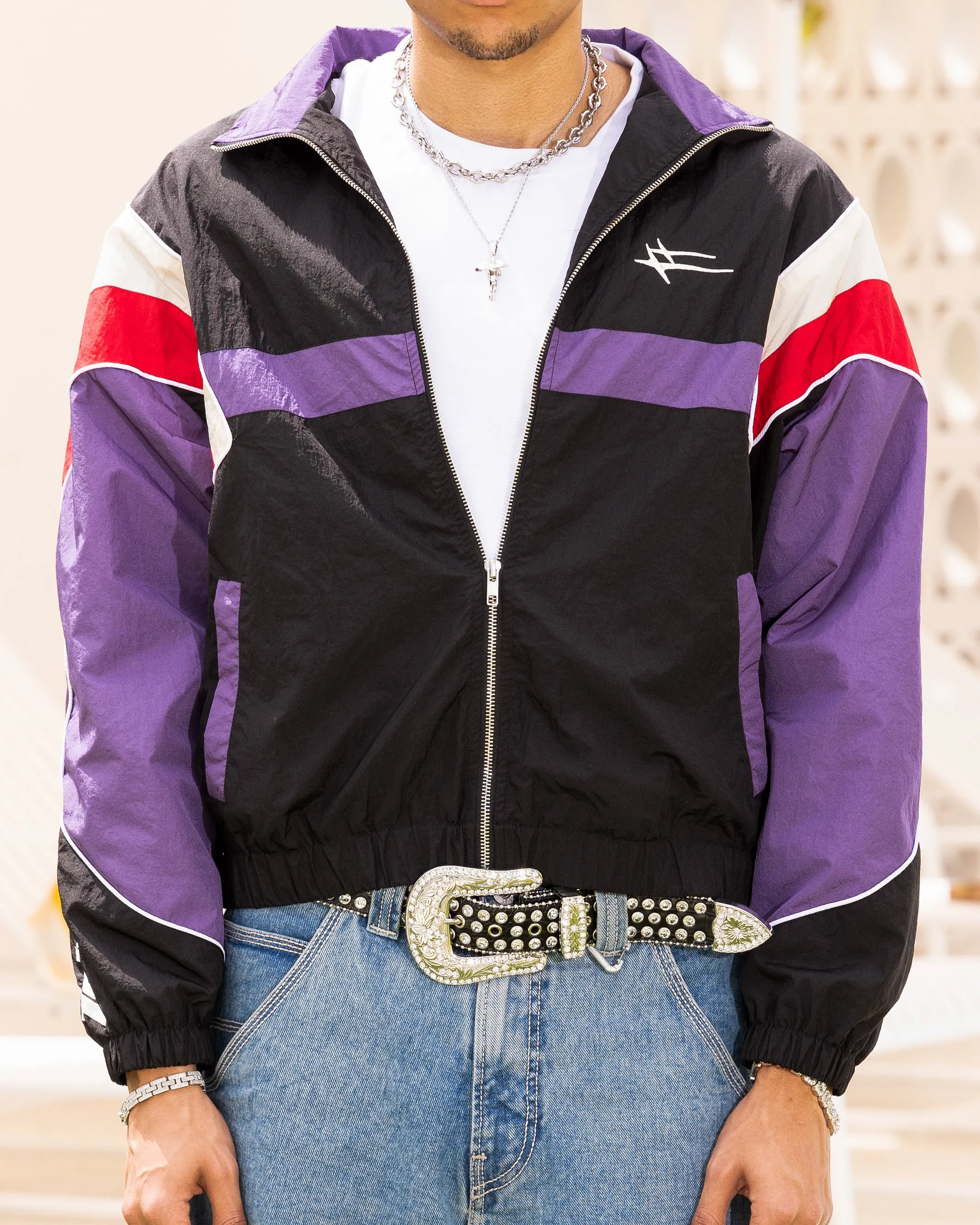 Loiter Axel Track Jacket Black/Purple