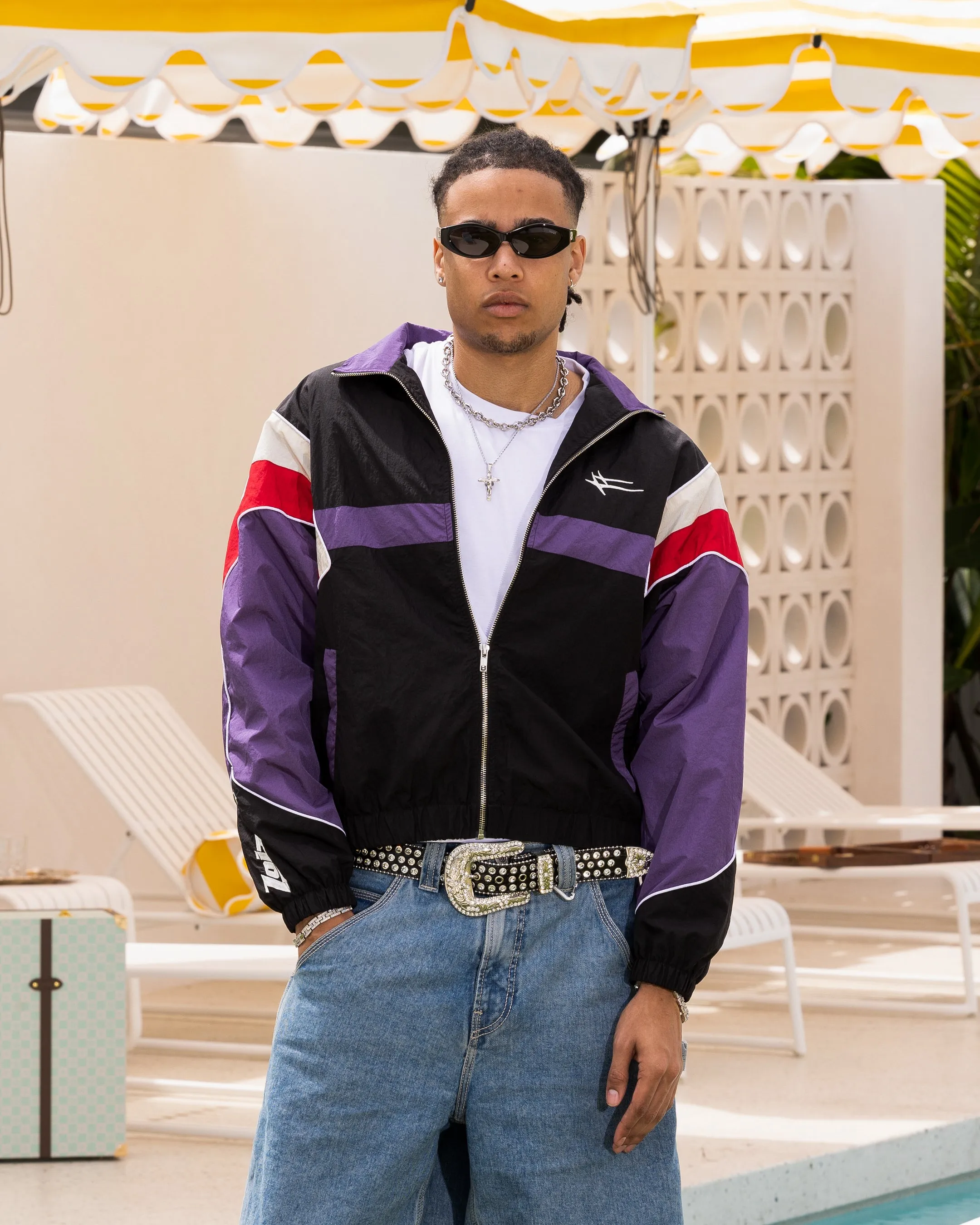 Loiter Axel Track Jacket Black/Purple