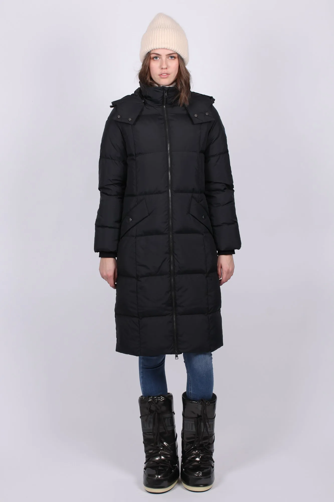 Long Down Coat - Black