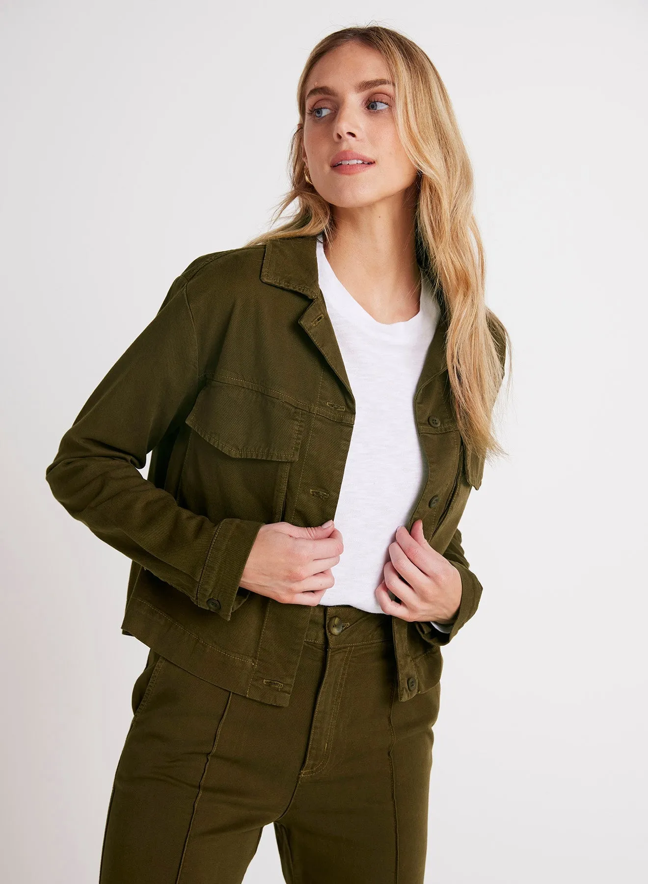 Madison Flap Pocket Jacket - Olive Spice