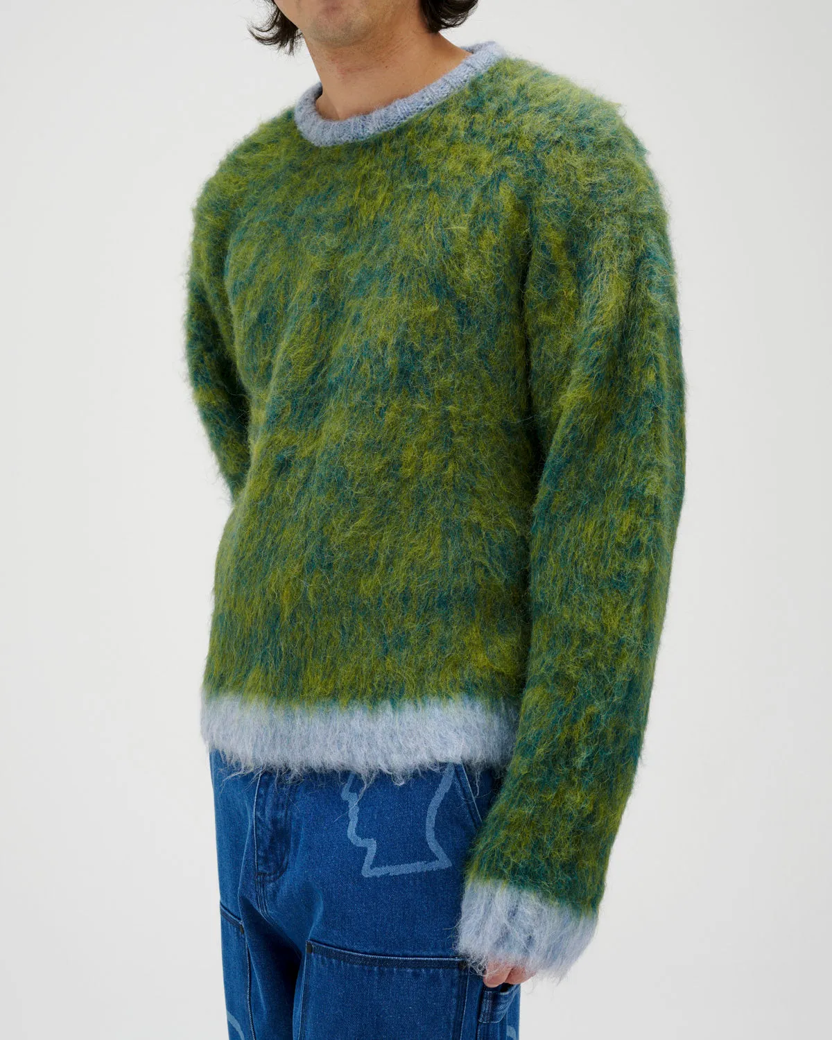 Marled Alpaca Crewneck Sweater - Mallard