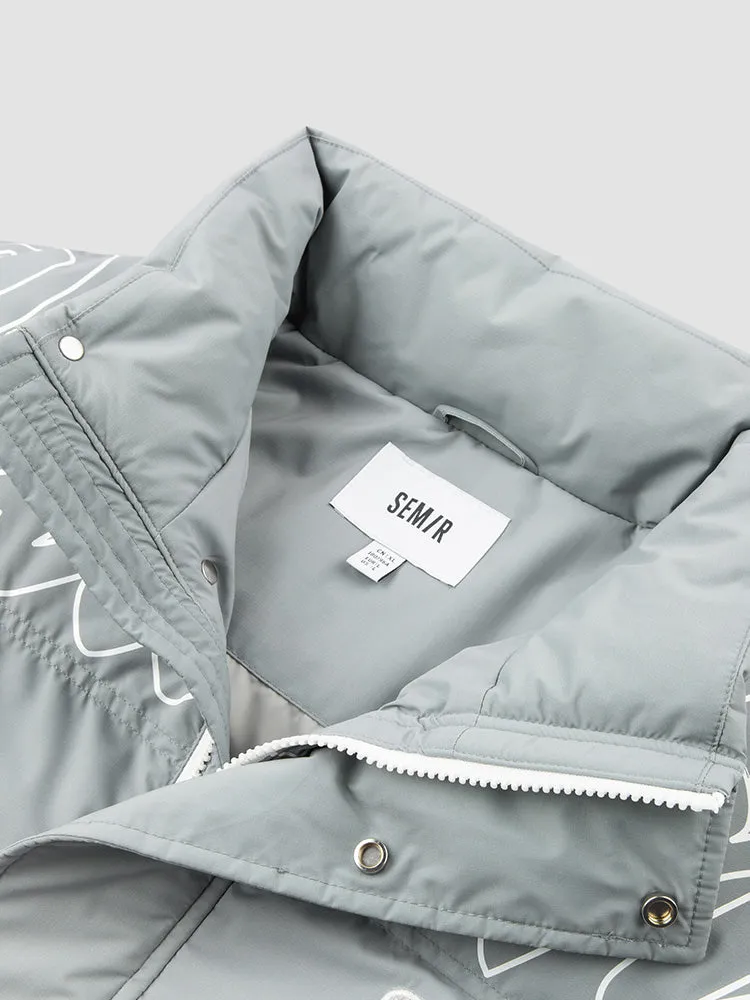 Men's short regular down jacket