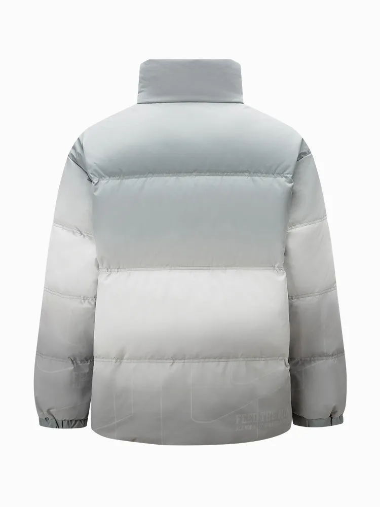 Men's short regular down jacket