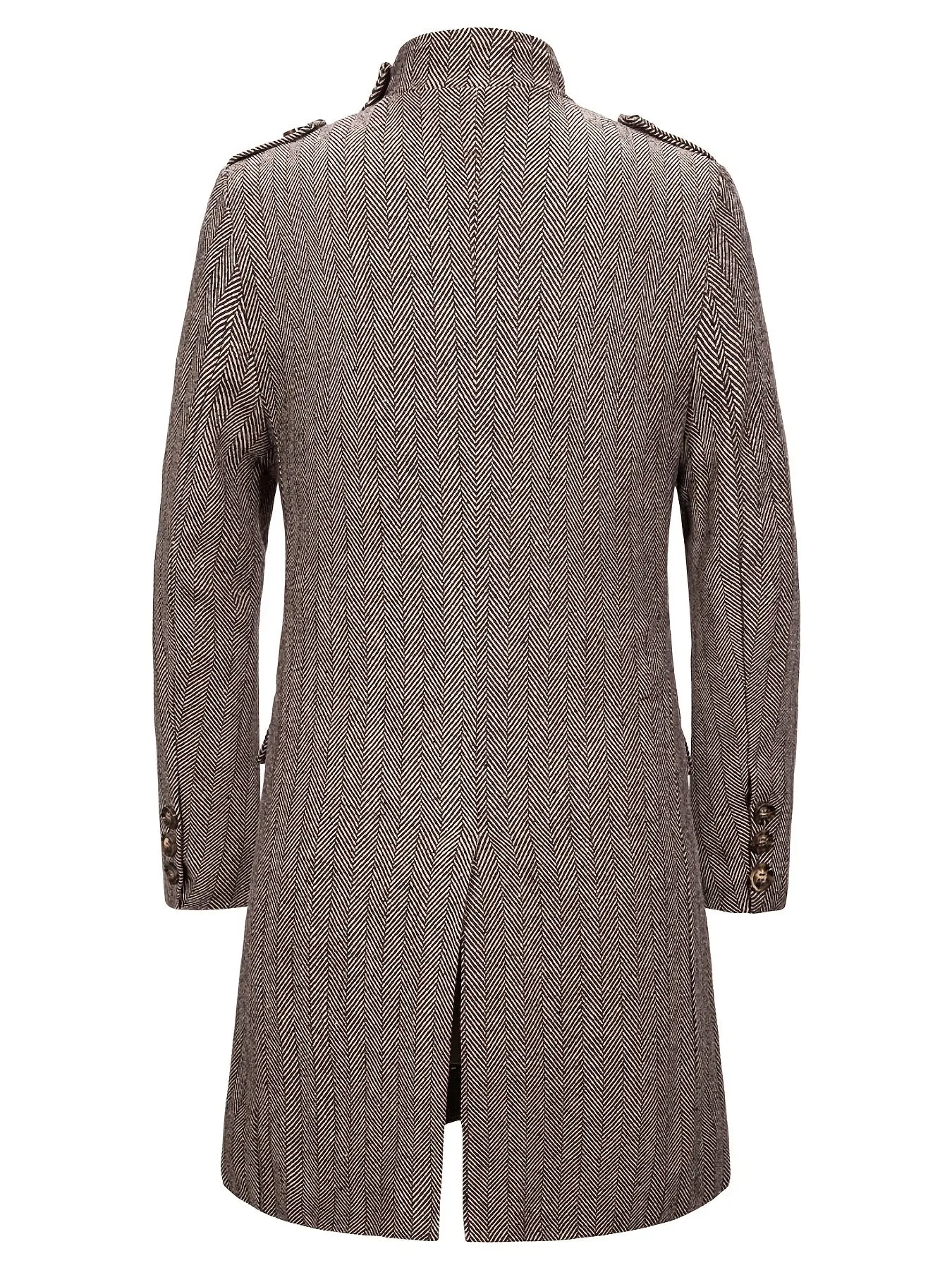 Men's Woolen Single Breasted Trench Coat