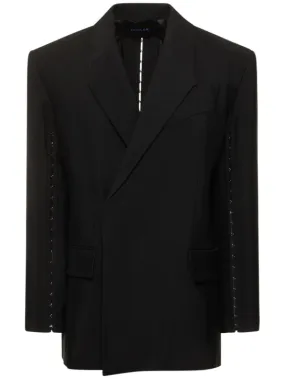 MUGLER   Oversize single breasted jacket w/ hooks 