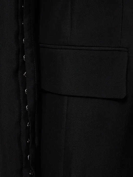 MUGLER   Oversize single breasted jacket w/ hooks 