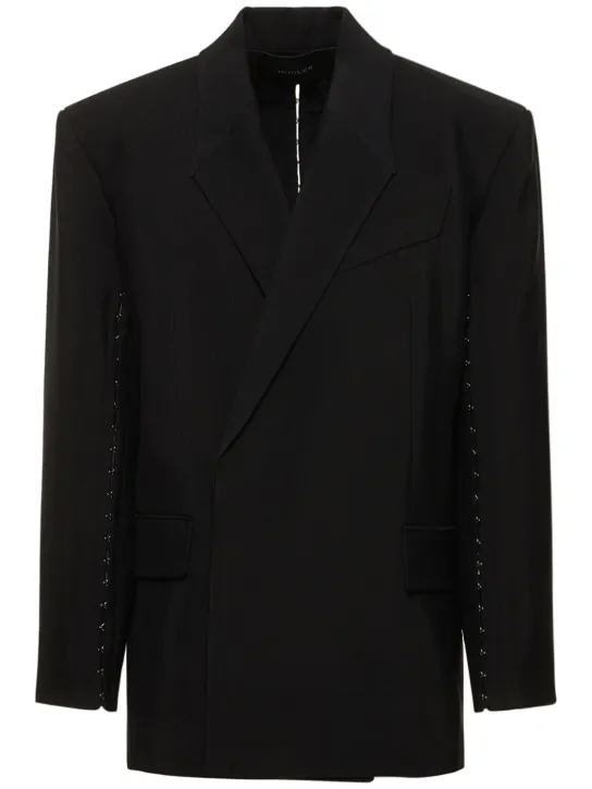 MUGLER   Oversize single breasted jacket w/ hooks 