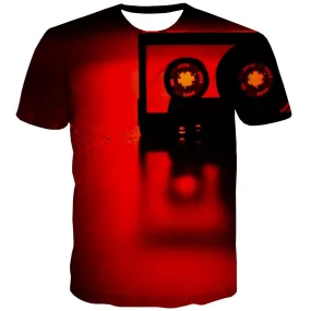 Music T-shirt Men Instrument Tshirts Casual Retro T-shirts 3d Electronic Tshirts Cool