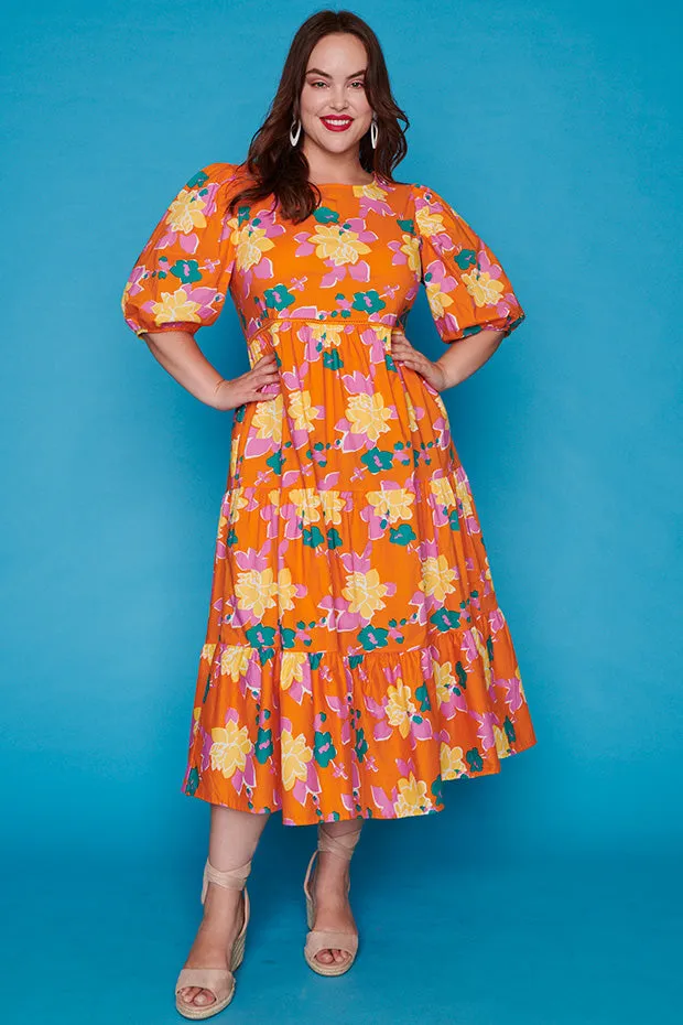 Noa Orange Botanics Dress