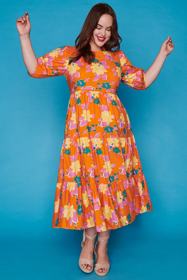 Noa Orange Botanics Dress