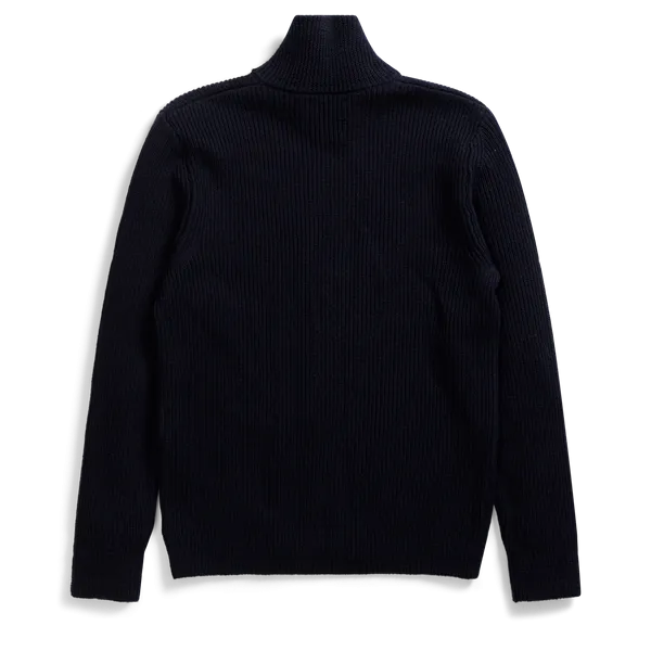 Norse Projects Hagen Wool Zip Jacket - Dark Navy