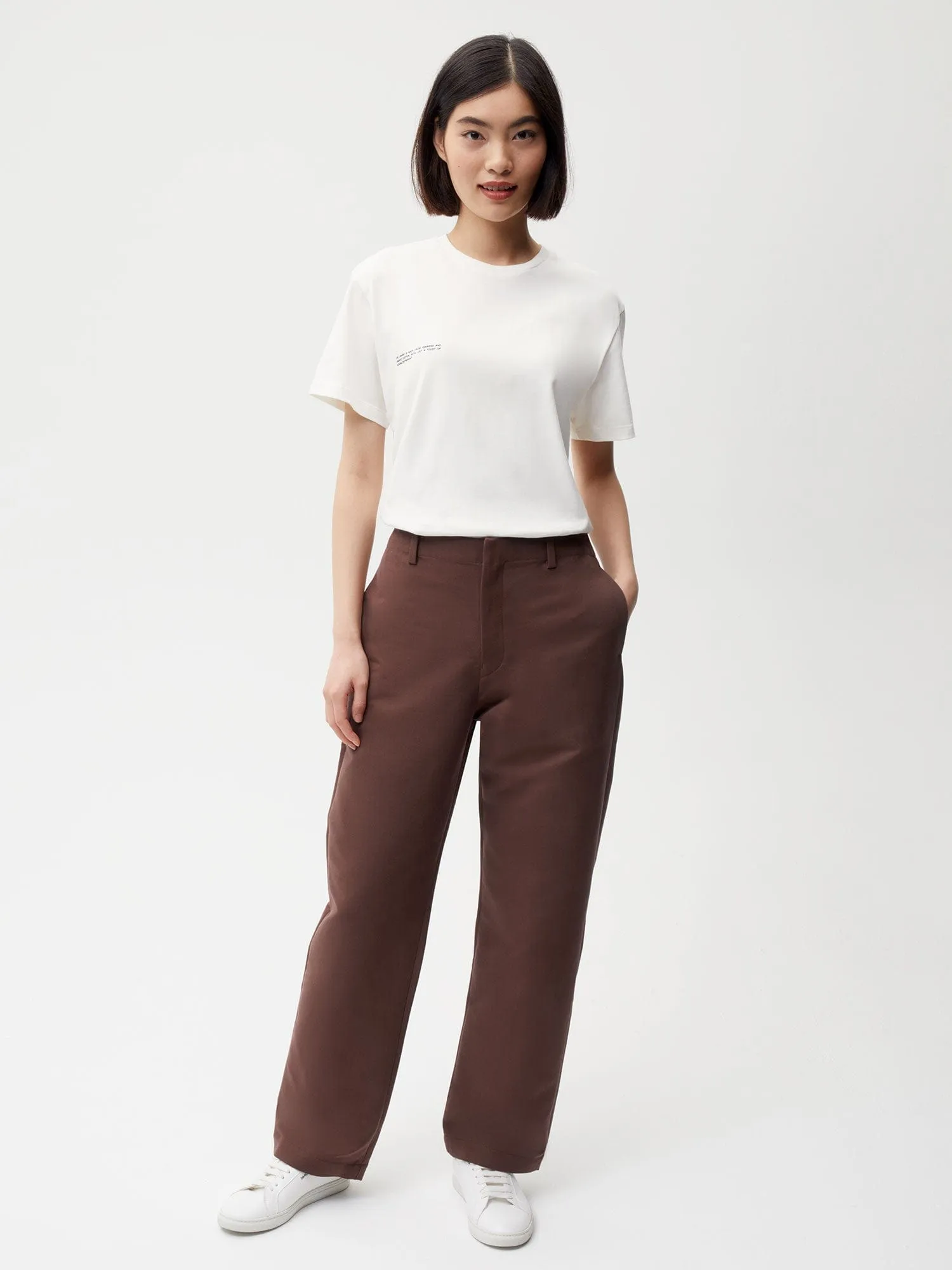 Organic Cotton Regular Fit Trouser—chestnut brown