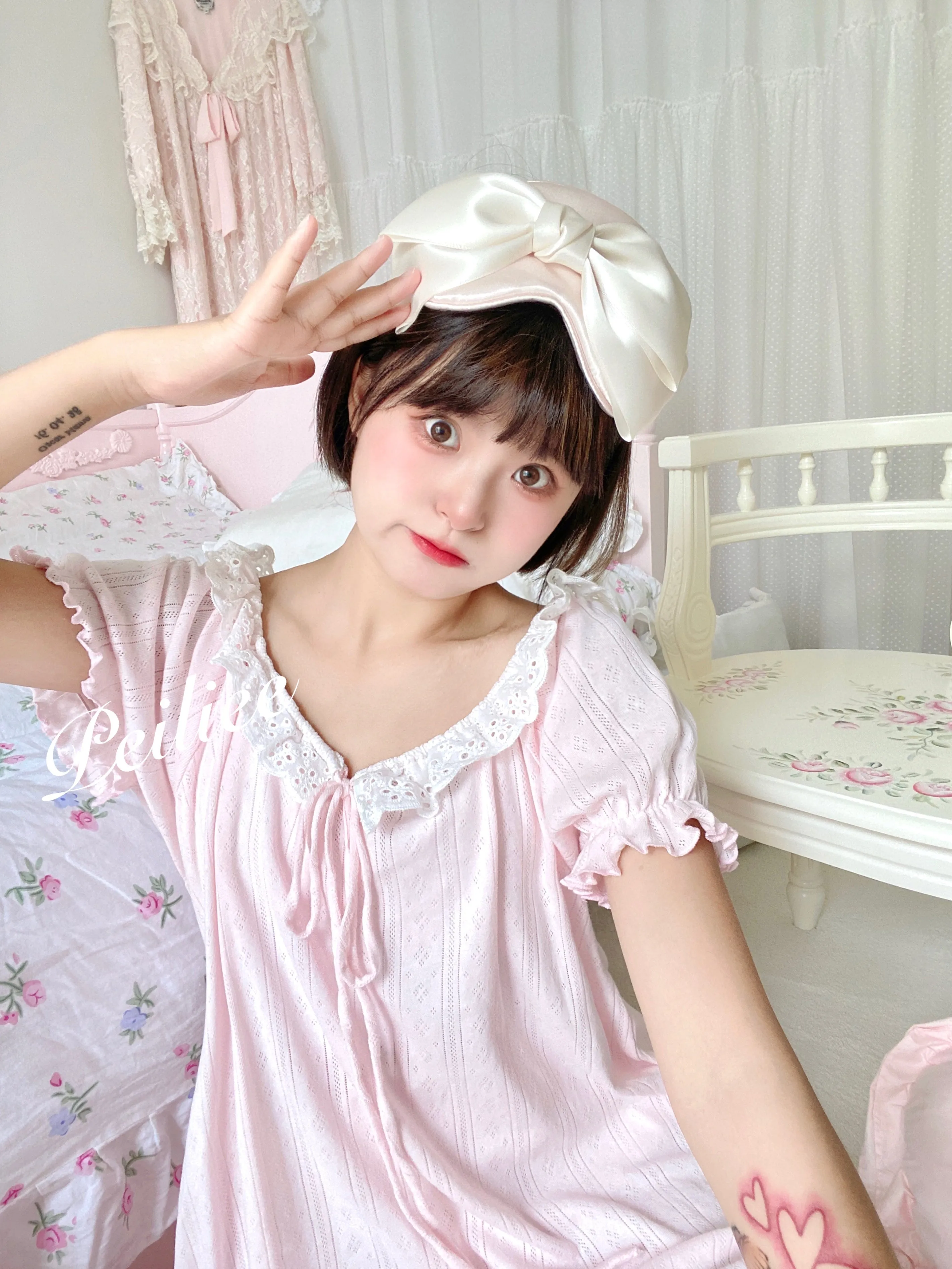 [Peiliee Design] Love is two hearts as one cotton sleepwear loungewear dress