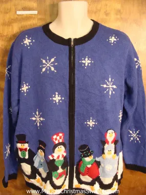 Penguin Party 2sided Ugly Christmas Sweater