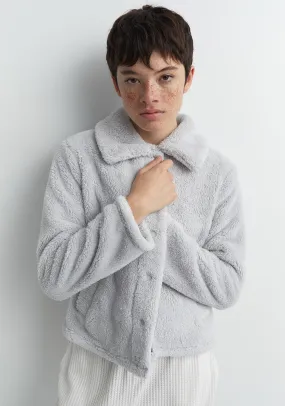 Plain polar fleece jacket - Grey