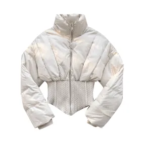 Pre Order:  Contoured Waist Padded Short Jacket