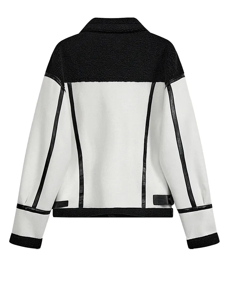 Pre Order:  Contrast Accents Zip-Up Jacket