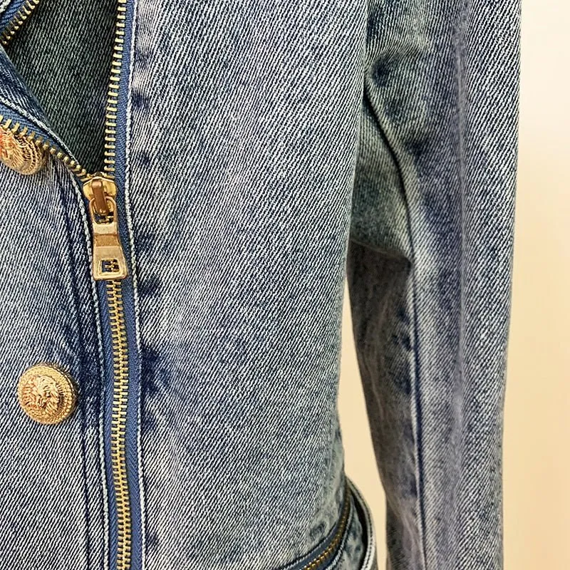 Pre Order:  Gold Buttons Denim Jacket