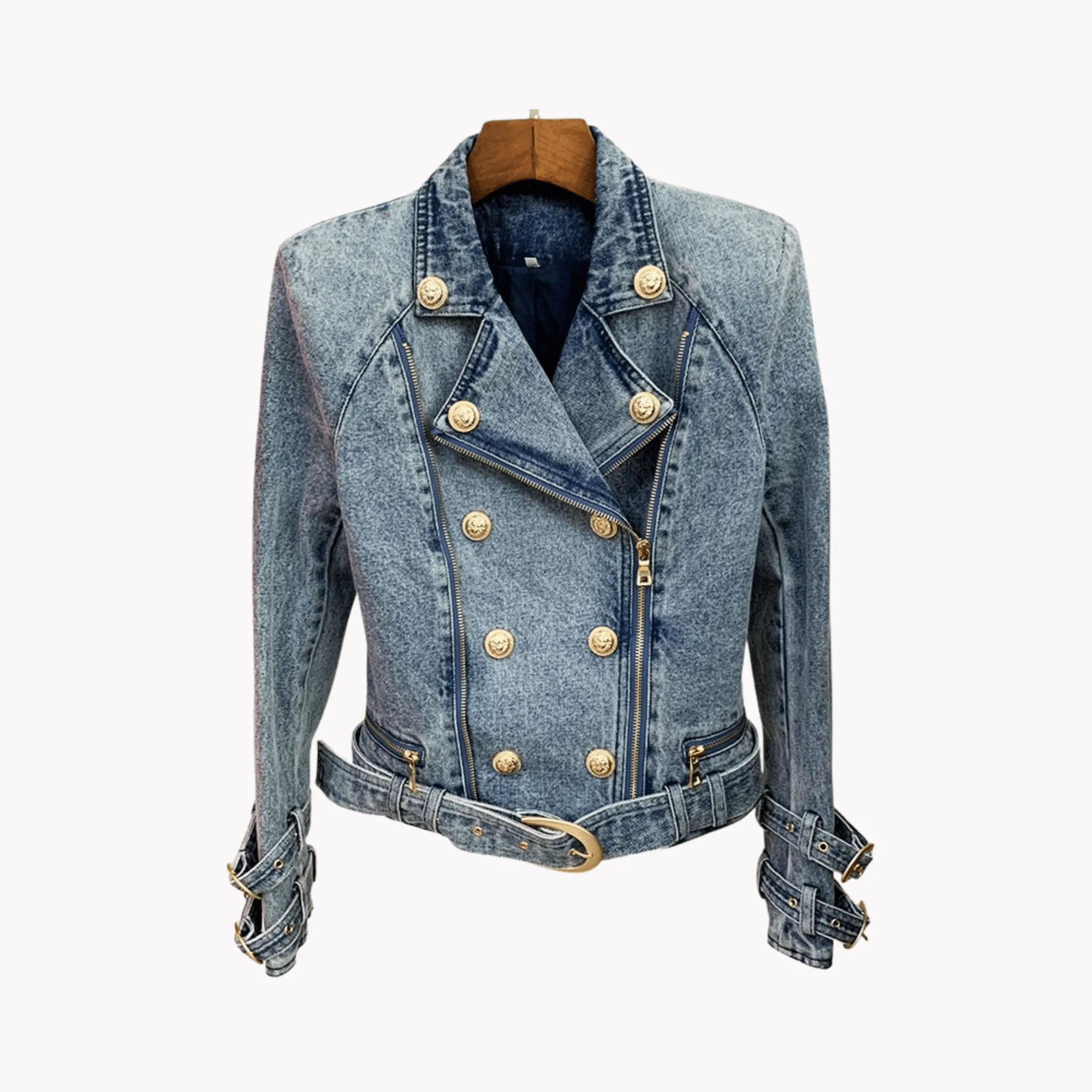 Pre Order:  Gold Buttons Denim Jacket