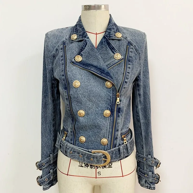 Pre Order:  Gold Buttons Denim Jacket