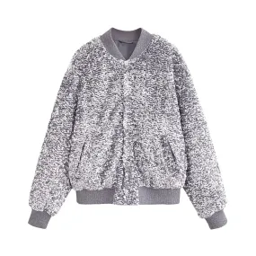 Pre Order:  Silver Paillettes Encrusted Jacket