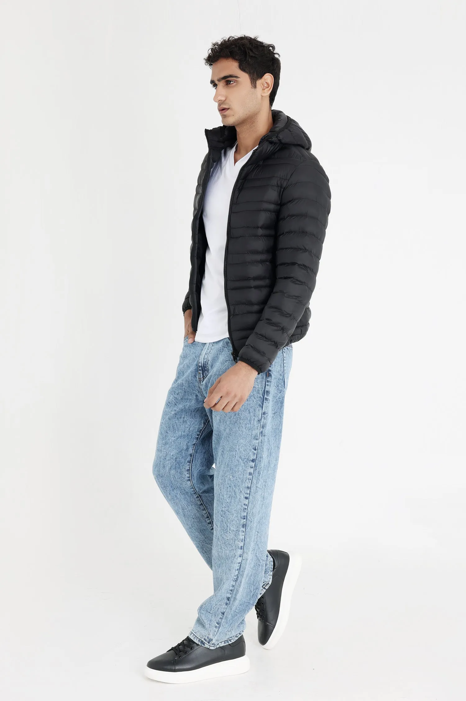 PUFFER JACKET-BLACK