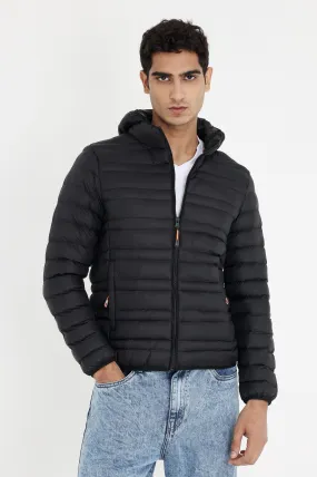 PUFFER JACKET-BLACK