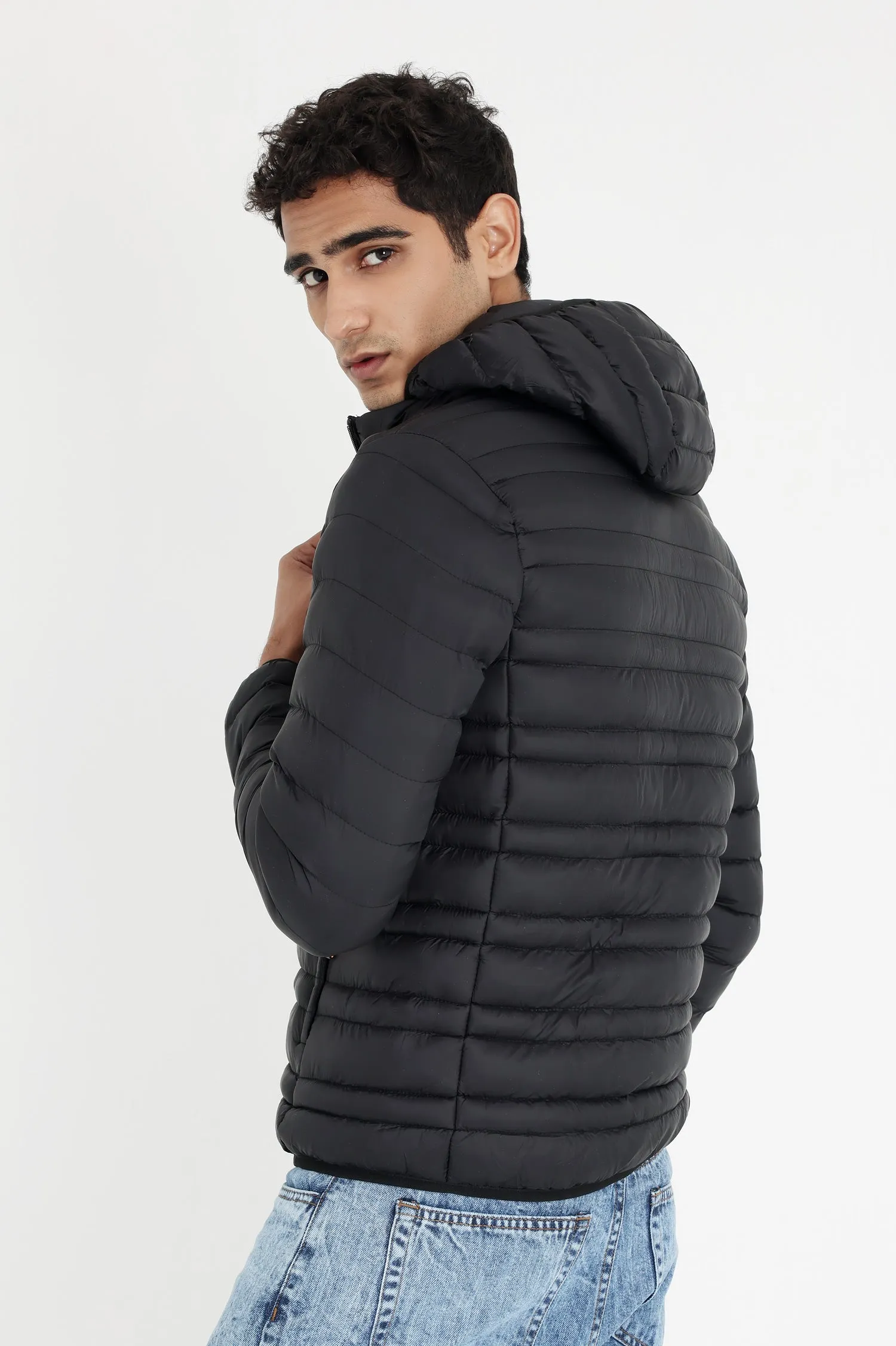 PUFFER JACKET-BLACK