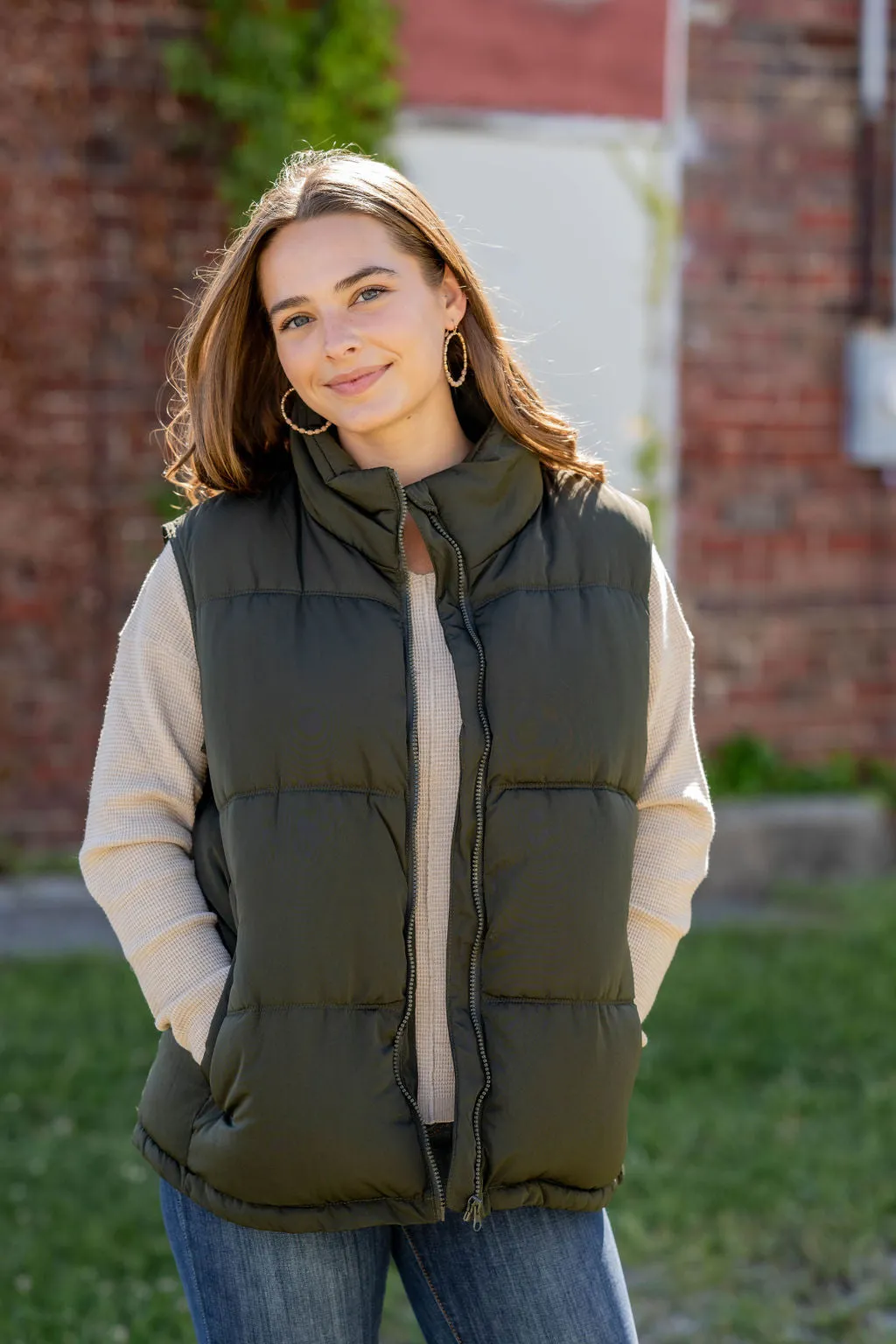 Relaxed Fit Puffer Vest