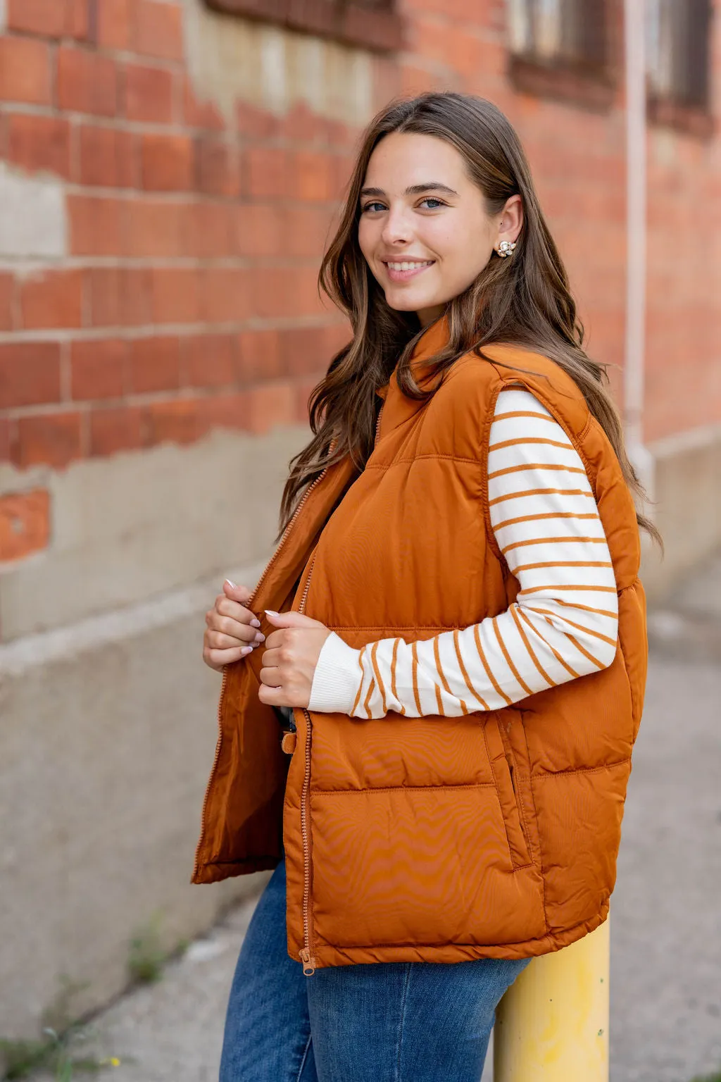 Relaxed Fit Puffer Vest