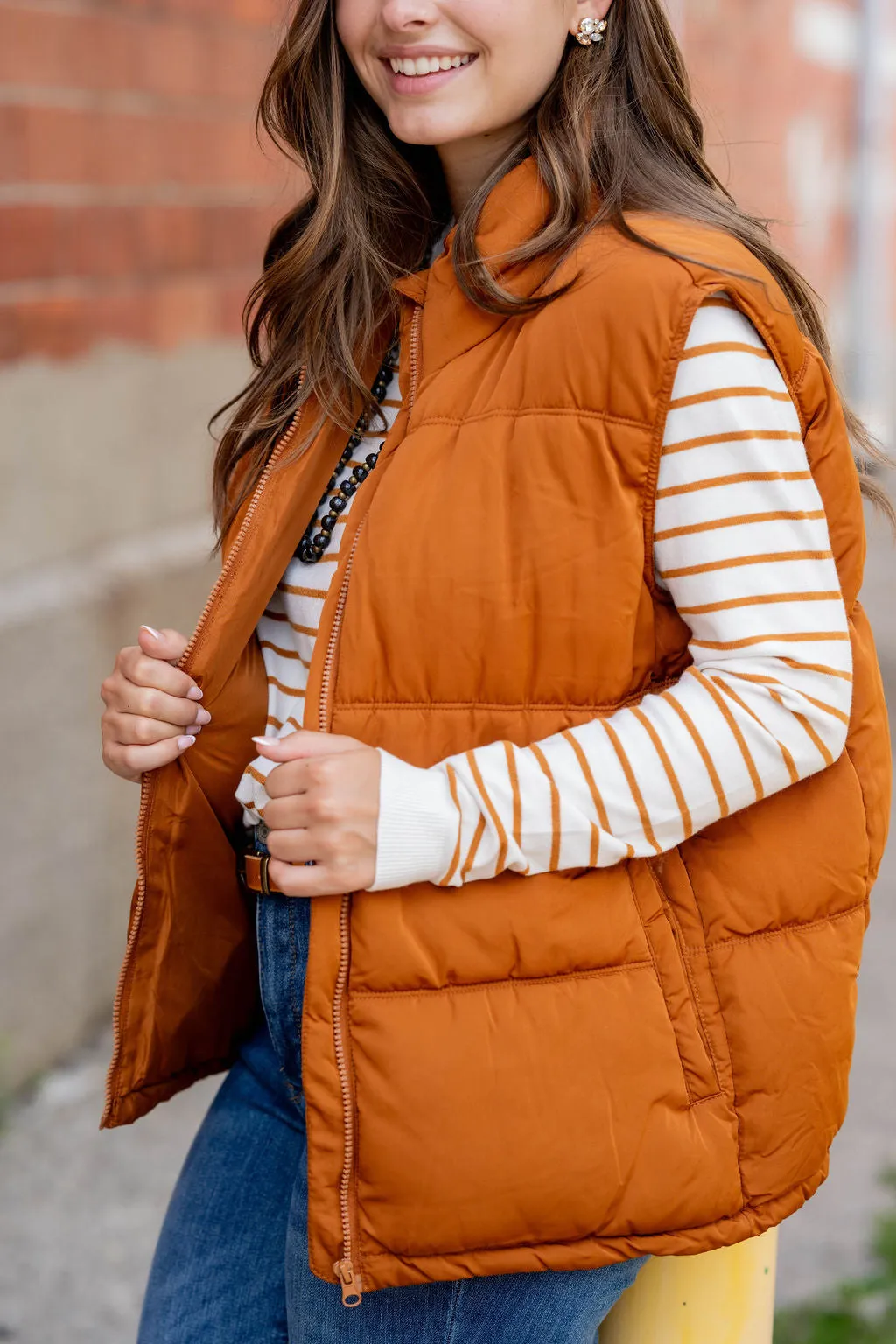 Relaxed Fit Puffer Vest