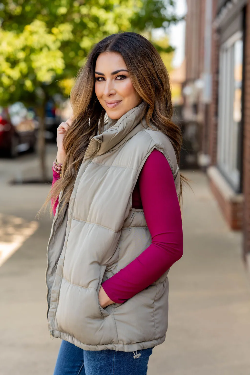 Relaxed Fit Puffer Vest