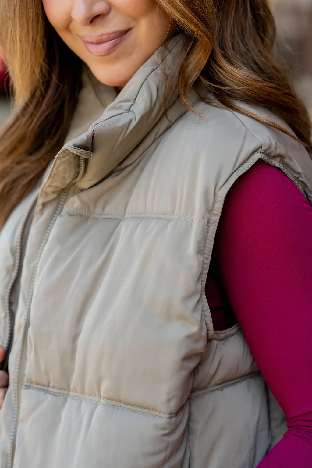 Relaxed Fit Puffer Vest