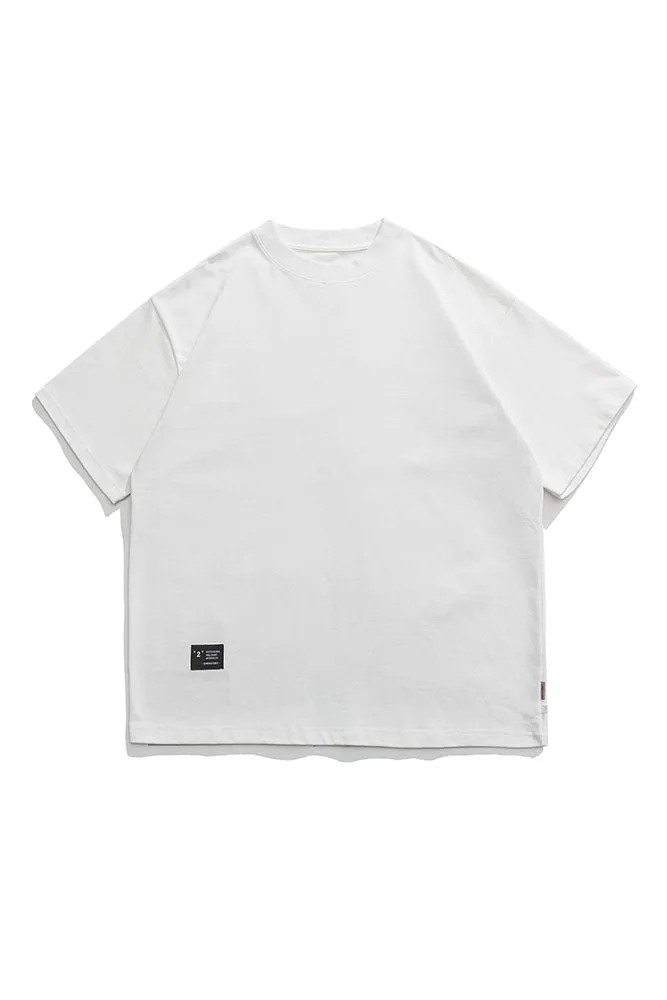 Round Neck Short Sleeve T-Shirt In White