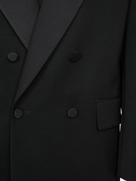 Saint Laurent   Double breast wool tuxedo jacket 