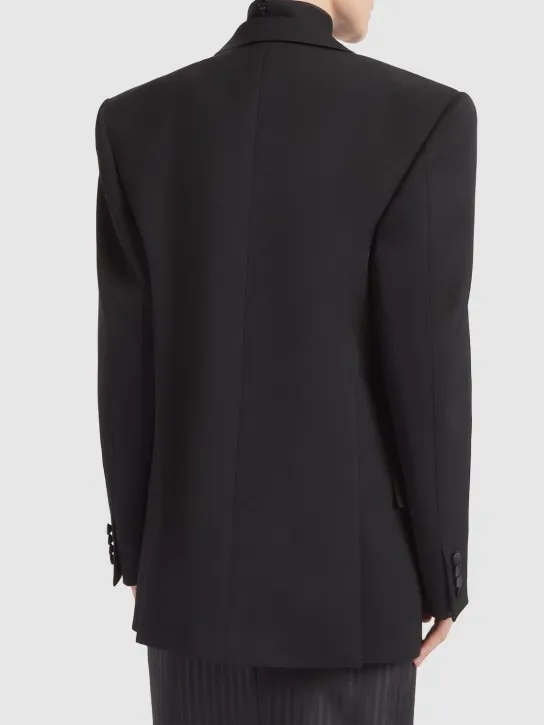 Saint Laurent   Double breast wool tuxedo jacket 