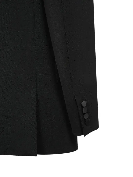 Saint Laurent   Double breast wool tuxedo jacket 