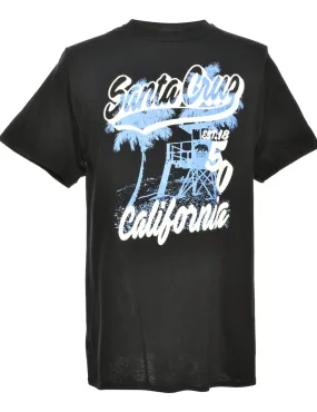 Santa Cruz Black Printed T-shirt - L