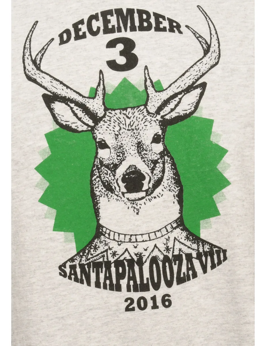 Santapalooza Printed T-shirt - M