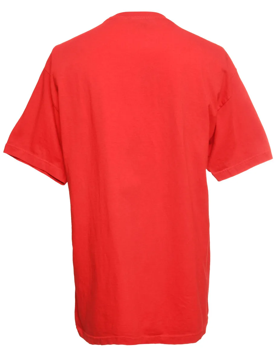 Senators Printed Red T-shirt - L