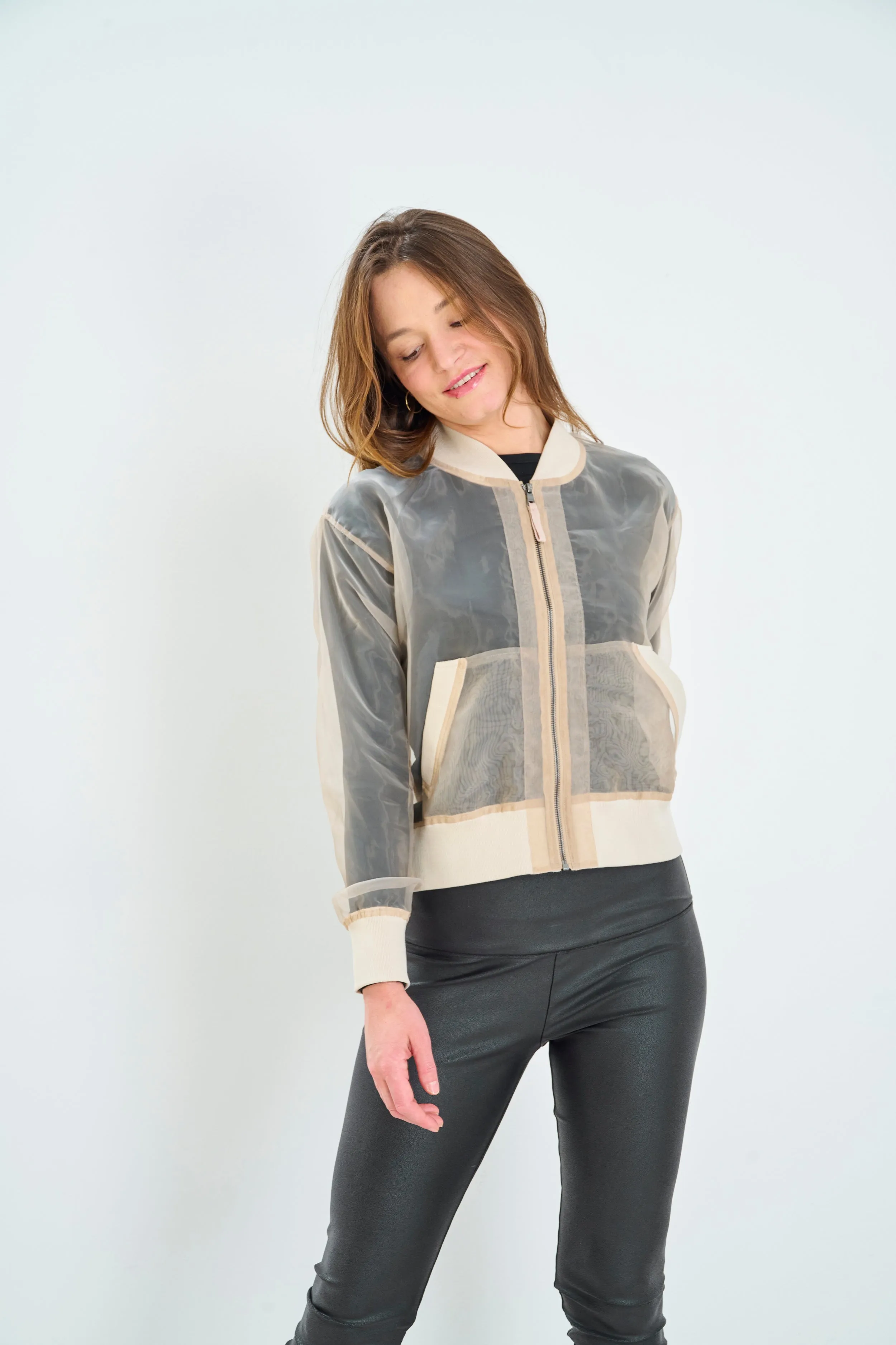 Sheer Bomber Jacket