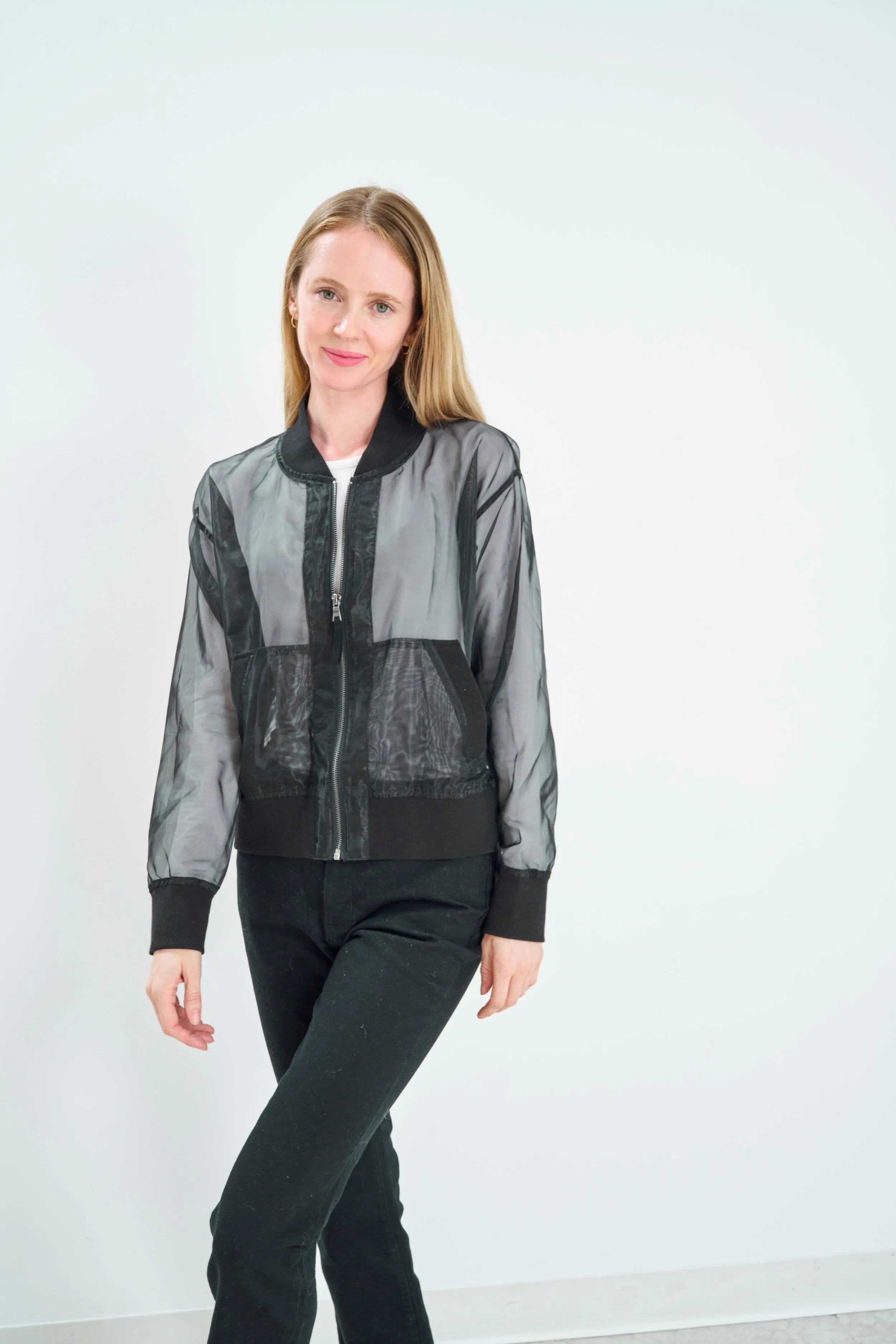 Sheer Bomber Jacket