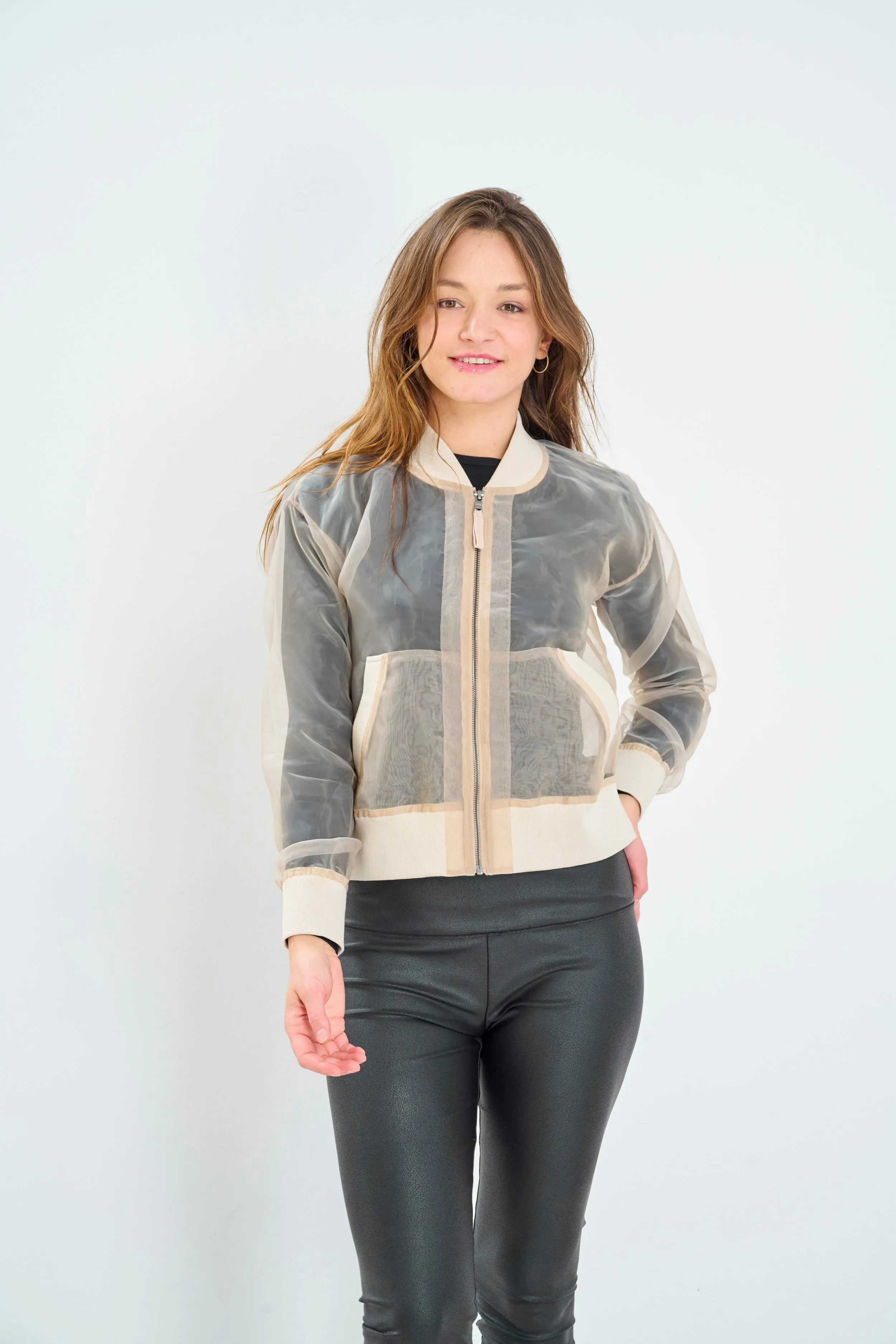 Sheer Bomber Jacket