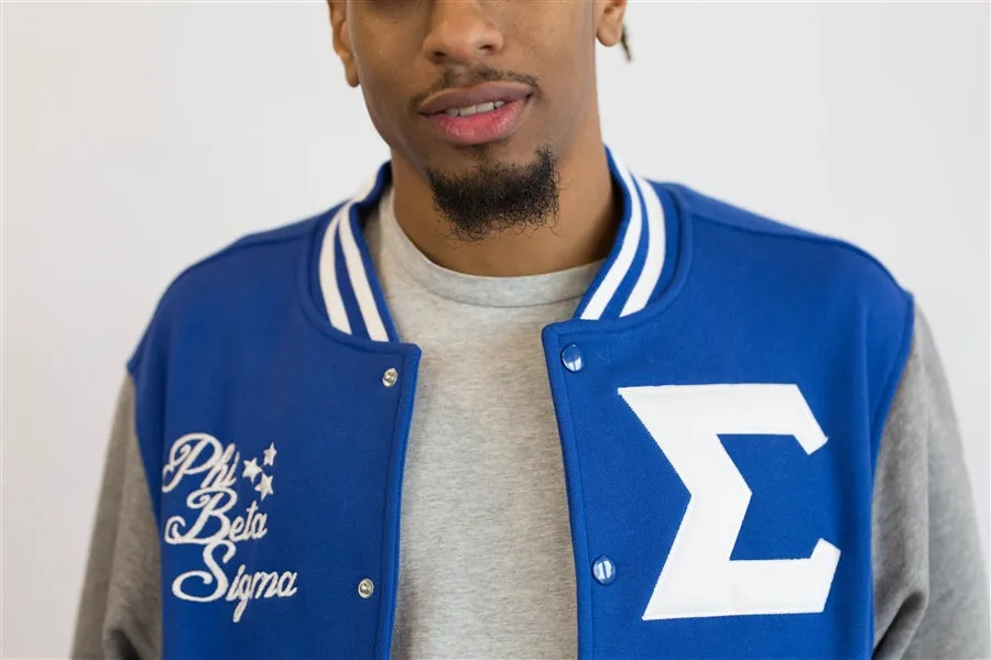 Sigma Fleece Letterman Jacket - Phi Beta Sigma